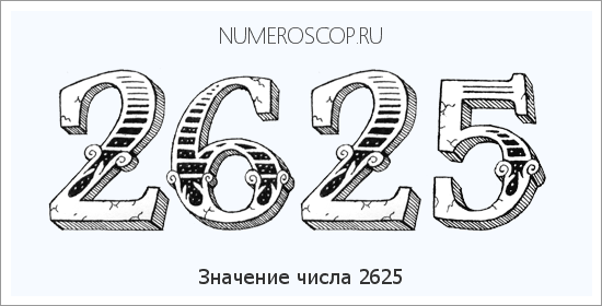 Расшифровка значения числа 2625 по цифрам в нумерологии