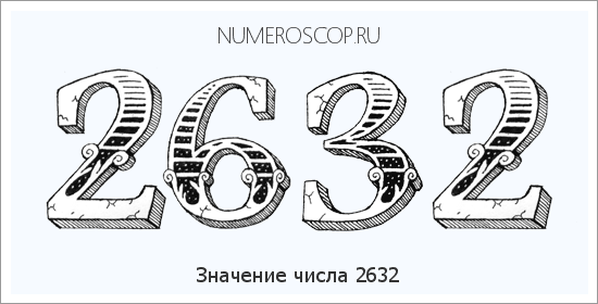 Расшифровка значения числа 2632 по цифрам в нумерологии