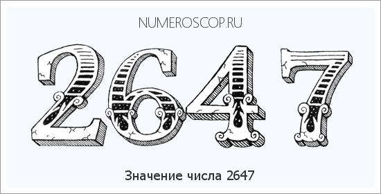 Расшифровка значения числа 2647 по цифрам в нумерологии