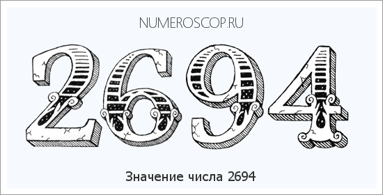 Расшифровка значения числа 2694 по цифрам в нумерологии