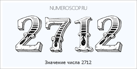 Расшифровка значения числа 2712 по цифрам в нумерологии