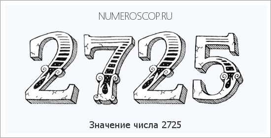 Расшифровка значения числа 2725 по цифрам в нумерологии