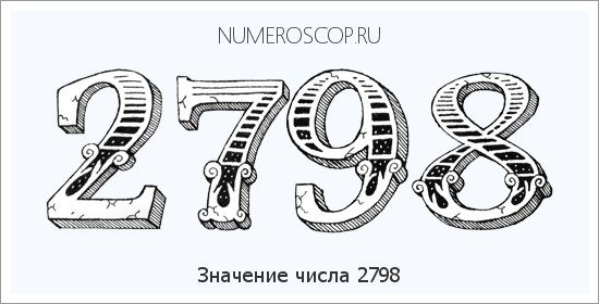 Расшифровка значения числа 2798 по цифрам в нумерологии