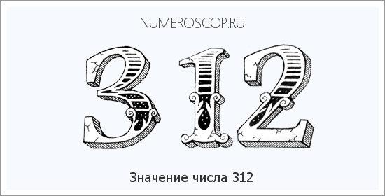 Расшифровка значения числа 312 по цифрам в нумерологии