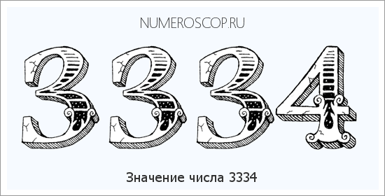 Расшифровка значения числа 3334 по цифрам в нумерологии
