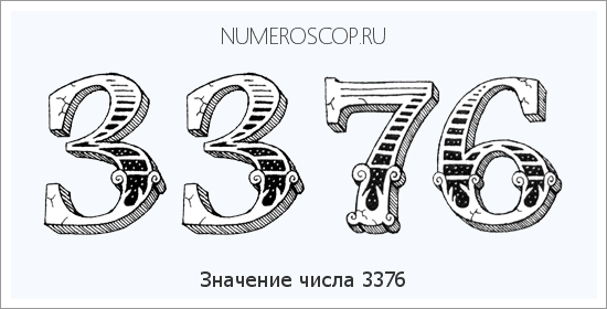 Расшифровка значения числа 3376 по цифрам в нумерологии