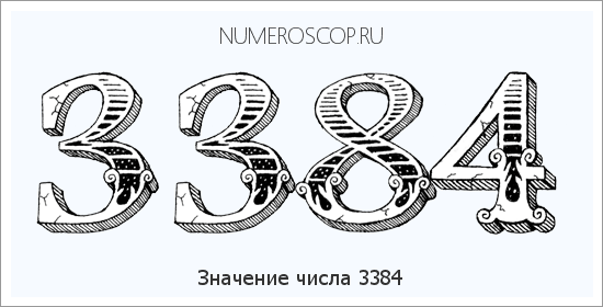 Расшифровка значения числа 3384 по цифрам в нумерологии