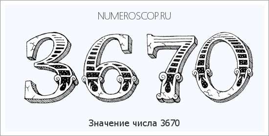 Расшифровка значения числа 3670 по цифрам в нумерологии