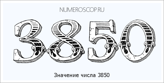 Расшифровка значения числа 3850 по цифрам в нумерологии