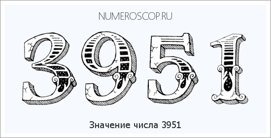 Расшифровка значения числа 3951 по цифрам в нумерологии