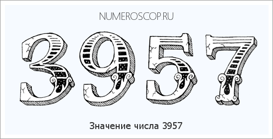 Расшифровка значения числа 3957 по цифрам в нумерологии