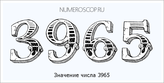 Расшифровка значения числа 3965 по цифрам в нумерологии