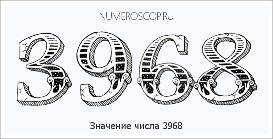 Расшифровка значения числа 3968 по цифрам в нумерологии