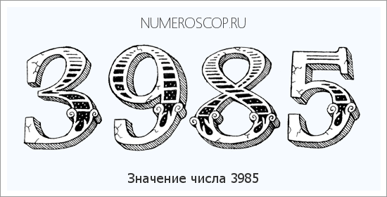 Расшифровка значения числа 3985 по цифрам в нумерологии