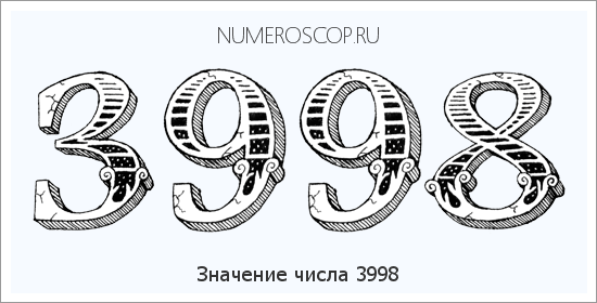 Расшифровка значения числа 3998 по цифрам в нумерологии
