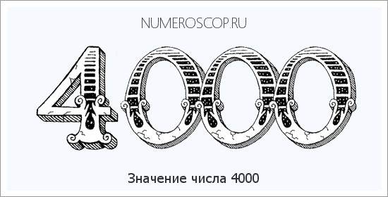 Расшифровка значения числа 4000 по цифрам в нумерологии