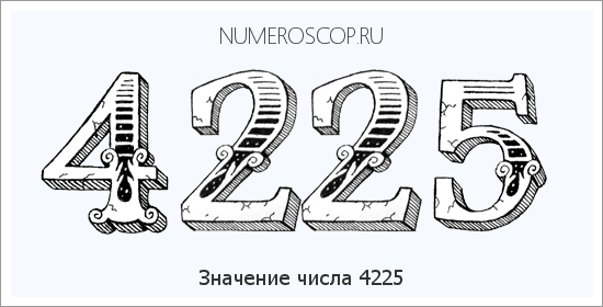 Расшифровка значения числа 4225 по цифрам в нумерологии