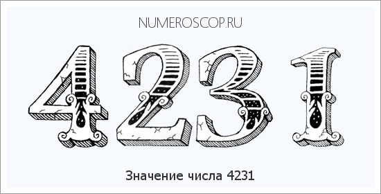 Расшифровка значения числа 4231 по цифрам в нумерологии