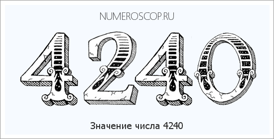 Расшифровка значения числа 4240 по цифрам в нумерологии