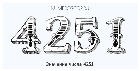 Расшифровка значения числа 4251 по цифрам в нумерологии