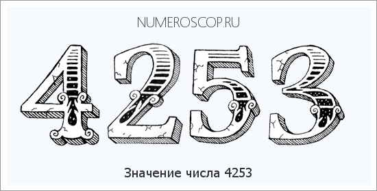 Расшифровка значения числа 4253 по цифрам в нумерологии
