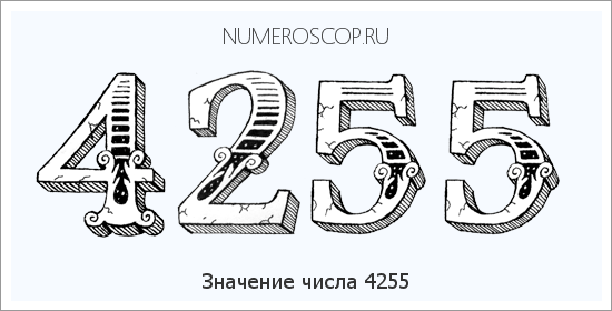 Расшифровка значения числа 4255 по цифрам в нумерологии