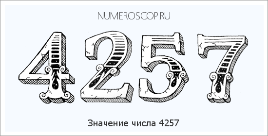 Расшифровка значения числа 4257 по цифрам в нумерологии