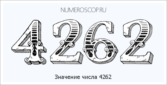Расшифровка значения числа 4262 по цифрам в нумерологии