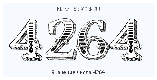 Расшифровка значения числа 4264 по цифрам в нумерологии