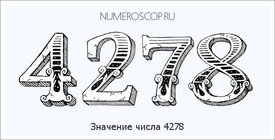 Расшифровка значения числа 4278 по цифрам в нумерологии