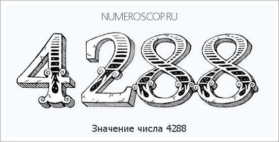 Расшифровка значения числа 4288 по цифрам в нумерологии