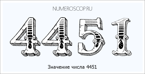 Расшифровка значения числа 4451 по цифрам в нумерологии