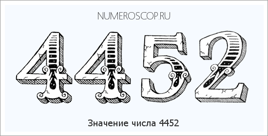 Расшифровка значения числа 4452 по цифрам в нумерологии