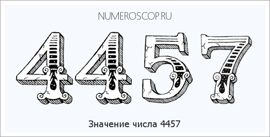 Расшифровка значения числа 4457 по цифрам в нумерологии