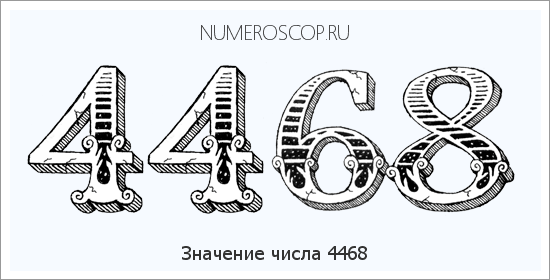 Расшифровка значения числа 4468 по цифрам в нумерологии