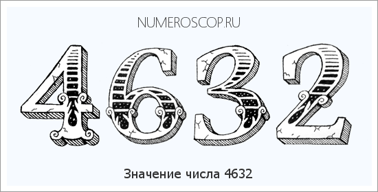 Расшифровка значения числа 4632 по цифрам в нумерологии