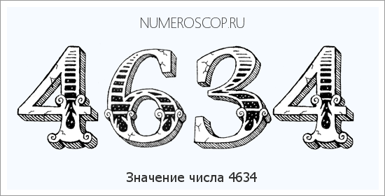 Расшифровка значения числа 4634 по цифрам в нумерологии