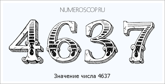 Расшифровка значения числа 4637 по цифрам в нумерологии