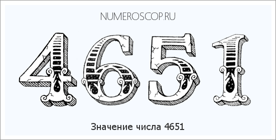Расшифровка значения числа 4651 по цифрам в нумерологии