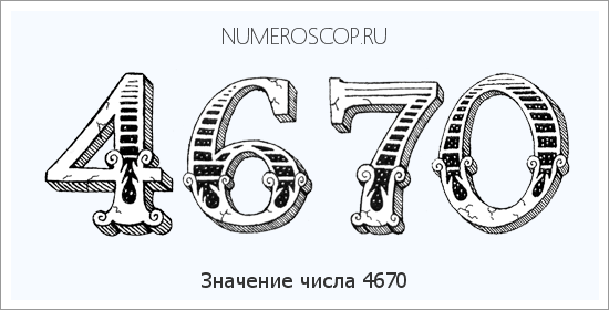 Расшифровка значения числа 4670 по цифрам в нумерологии