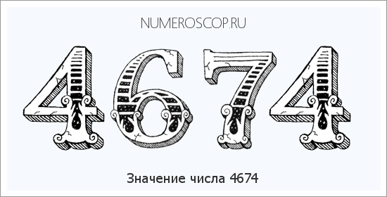 Расшифровка значения числа 4674 по цифрам в нумерологии