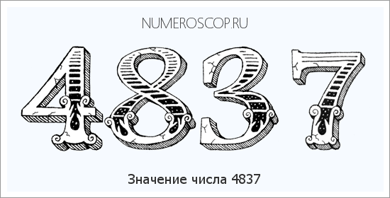 Расшифровка значения числа 4837 по цифрам в нумерологии