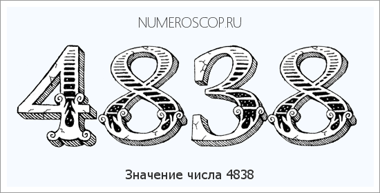Расшифровка значения числа 4838 по цифрам в нумерологии