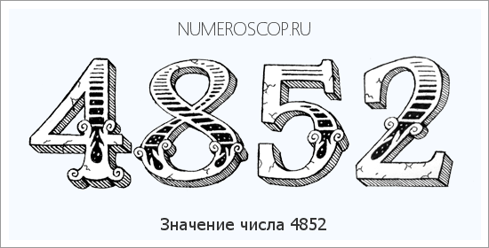 Расшифровка значения числа 4852 по цифрам в нумерологии