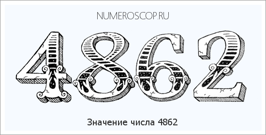 Расшифровка значения числа 4862 по цифрам в нумерологии