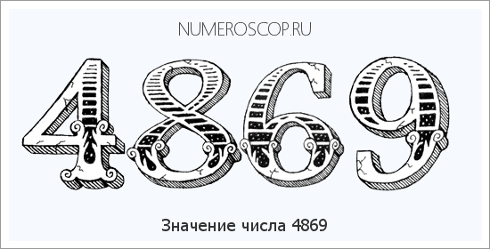 Расшифровка значения числа 4869 по цифрам в нумерологии