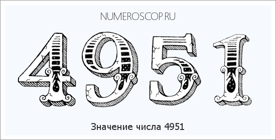 Расшифровка значения числа 4951 по цифрам в нумерологии
