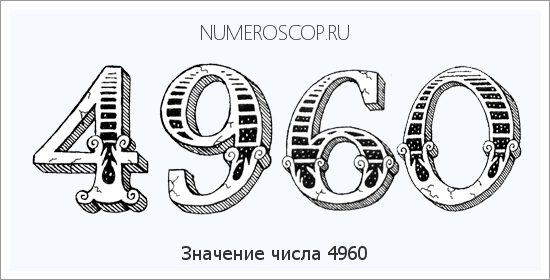 Расшифровка значения числа 4960 по цифрам в нумерологии