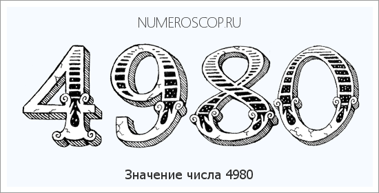 Расшифровка значения числа 4980 по цифрам в нумерологии