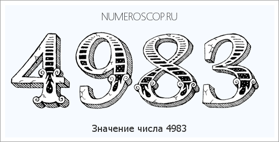 Расшифровка значения числа 4983 по цифрам в нумерологии